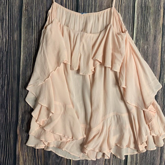 NEW FREE PEOPLE Cascade Ruffle Color Peach Swing Cami-top * Sz XS* - Picture 9 of 9
